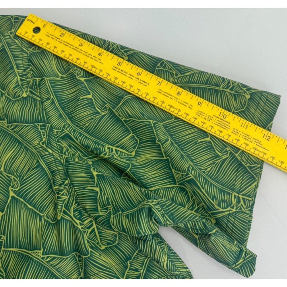 Duluth Trading Fishing Hawaiian Shirt XLT XL Tall Vented Short Sleeve Green - Picture 7 of 7